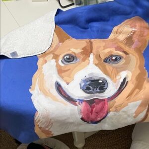 Corgi Dog Print Blanket